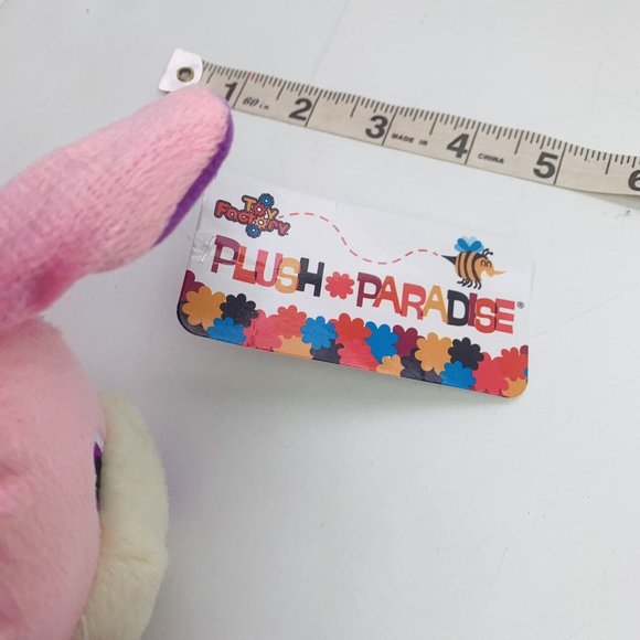 Plush Paradise Easter Bunny Rabbit Spring Stuffed Animal Toy Pink Purple 10" - Picture 6 of 7